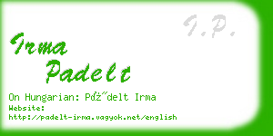 irma padelt business card